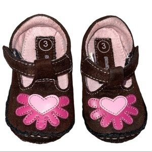 Authentic Infant Girl Footwear, Brown, Sz 3 with Soft Soles